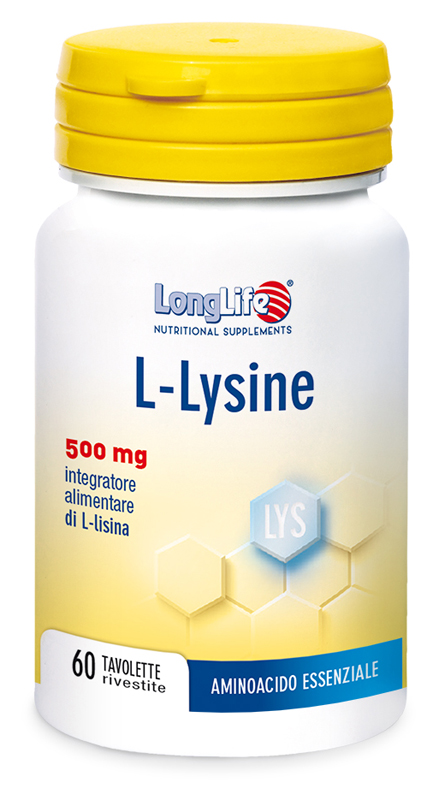 LONGLIFE L-LYSINE 500MG 60 TAVOLETTE RIVESTITE DA 860 MG - Fontenova srl