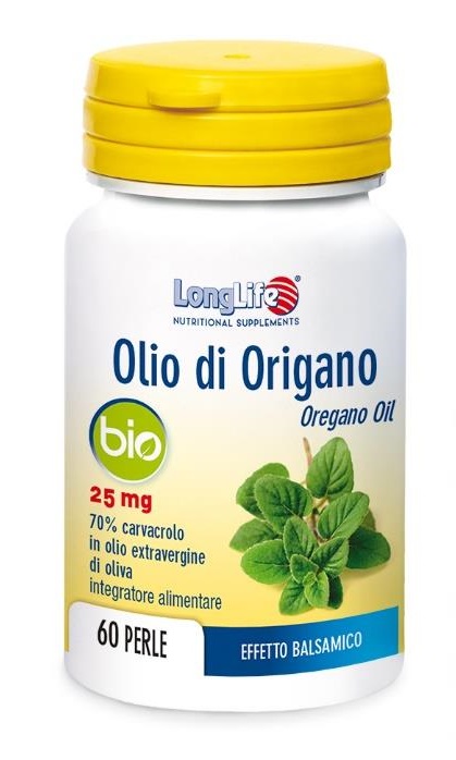 LONGLIFE OLIO ORIGANO BIO 60 PERLE DI GELATINA - Fontenova srl