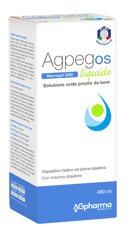 AGPEG OS MACROGOL 3350 LIQUIDO 480 ML - Fontenova srl