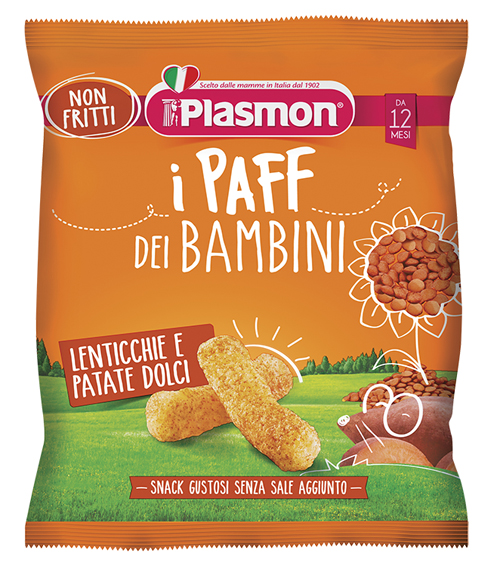 PLASMON DRY SNACK PAFF LENTICCHIE-PATATA DOLCE 15 G - Fontenova srl