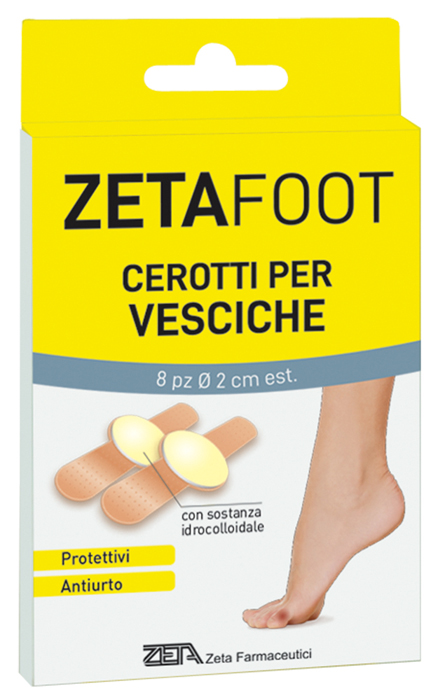 ZETAFOOT CEROTTO IDROCOLLOIDALE VESCICHE 8 PEZZI - Fontenova srl