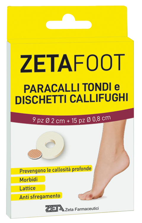ZETAFOOT PARACALLO TONDO 9 PEZZI + DISCHETTO CALLIFUGO 15 PEZZI - Fontenova srl