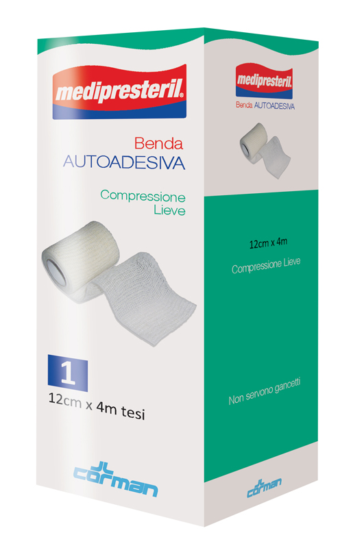 MEDIPRESTERIL BENDA AUTOADESIVA 12X400 CM 1 PEZZO - Fontenova srl
