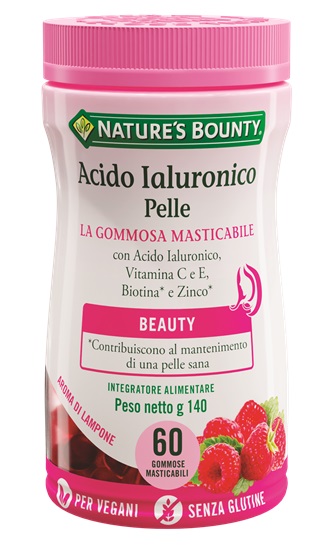 NATURE'S BOUNTY ACIDO IALURONICO PELLE 60 GOMMOSE MASTICABILI - Fontenova srl