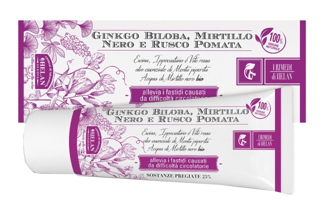 I RIMEDI DI HELAN GINKGO BILOBA MIRTILLO NERO RUSCO POMATA 75 ML - Fontenova srl