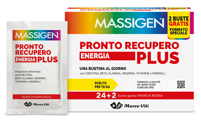 MASSIGEN PRONTO RECUPERO ENERGIA PLUS 24 BUSTINE + 2 BUSTINE - Fontenova srl