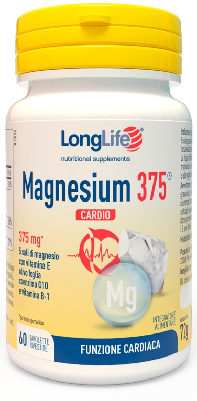 LONGLIFE MAGNESIUM 375 CARDIO 60 TAVOLETTE - Fontenova srl