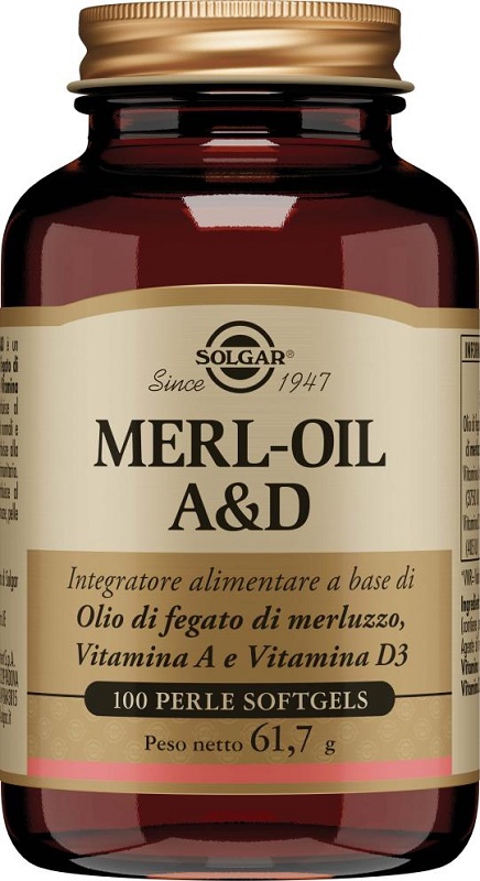 MERL OIL A&D 100 PERLE SOFTGEL - Fontenova srl