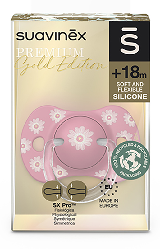 SUAVINEX GOLD SUCCHIETTO SILICONE +18 MESI SX PRO ROSA - Fontenova srl