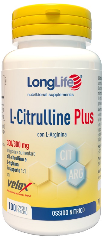 LONGLIFE L-CITRULLINE PLUS 100 CAPSULE VEGETALI - Fontenova srl