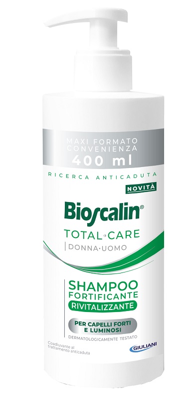 BIOSCALIN TOTAL CARE SHAMPOO FORTIFICANTE RIVITALIZZANTE 400 ML - Fontenova srl