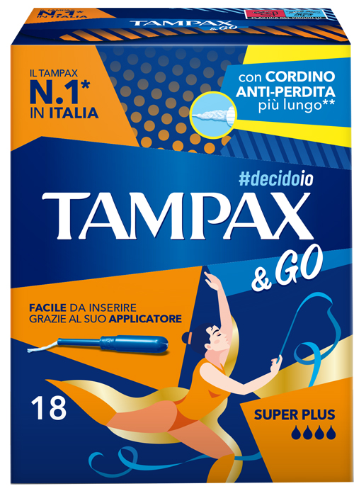 TAMPAX &GO SUPER PLUS 18 PEZZI - Fontenova srl