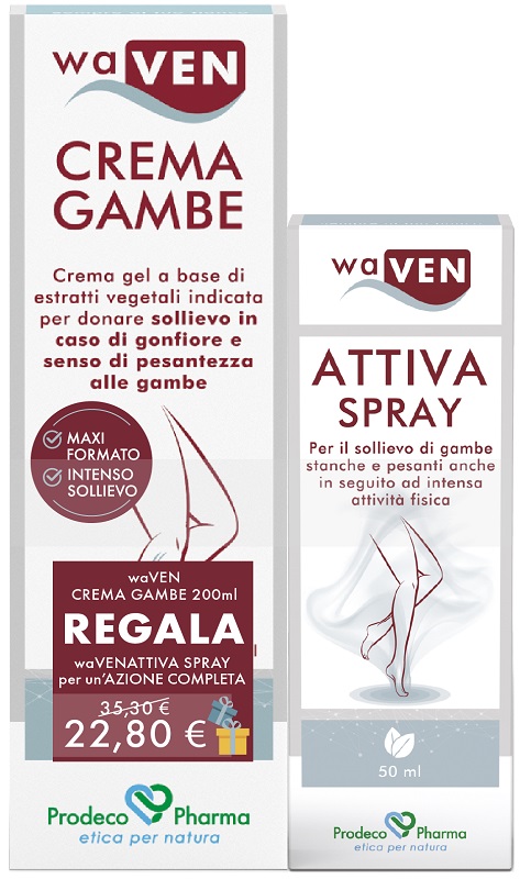 WAVEN CREMA GAMBE 200 ML + WAVEN ATTIVA SPRAY 50 ML OMAGGIO - Fontenova srl