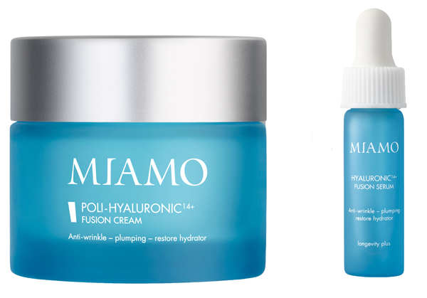 MIAMO 2025 BUNDLE PROMO POLI HYALURONIC 14+ FUSION CREAM 50 ML+ VIALS HYALURONIC 14+ FUSION SERUM 4 ML - Fontenova srl