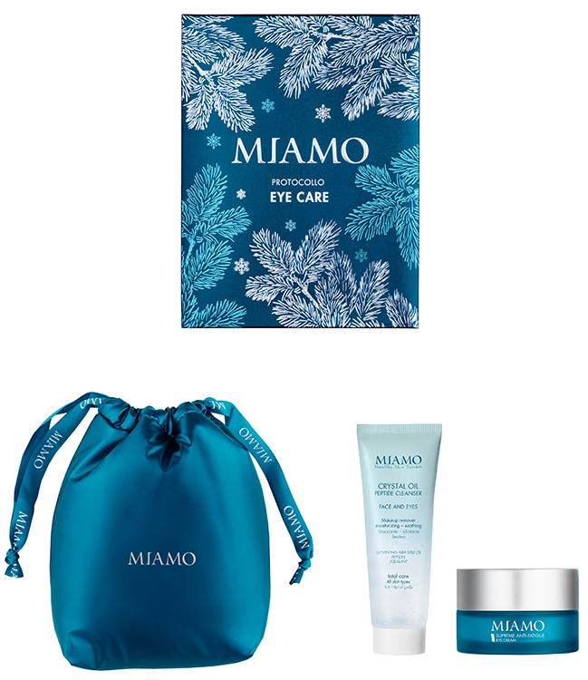 MIAMO 2025 COFANETTO XMAS ANTI FATIGUE EYE CREAM SUPREME ANTI FATIGUE EYE CREAM 15 ML + CRYSTAL OIL PEPTIDE CLEANSER 50 ML - Fontenova srl