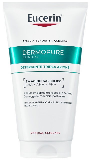 EUCERIN DERMOPURE CLINICAL DETERGENTE TRIPLA AZIONE 150 ML - Fontenova srl