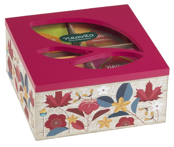 NEAVITA COFANETTO LEGNO BIO ROSA 20 FILTRI TISANE ASSORTITE - Fontenova srl