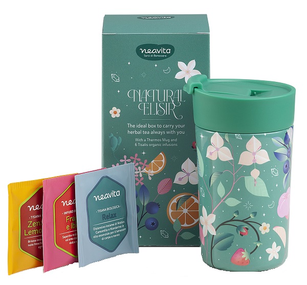 NEAVITA COFANETTO MUG THERMOS + 9 FILTRI BIO NATURAL ELISIR - Fontenova srl