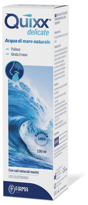 SOLUZIONE SPRAY PER IRRIGAZIONI NASALI QUIXX DELICATE ACQUA MARINA ISOTONICA 100 ML - Fontenova srl