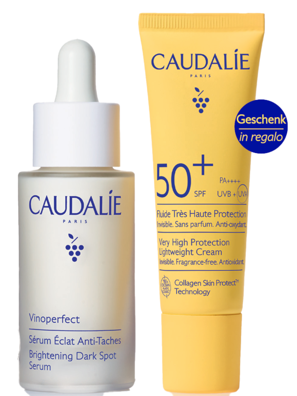 VINOPERFECT & SOLARE COFANETTO SIERO 2026 1 SIERO ILLUMINANTE ANTIMACCHIE 30 ML + 1 FLUIDO AD ALTISSIMA PROTEZIONE SPF50+ 20 ML - Fontenova srl