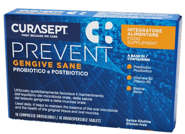 CURASEPT PREVENT GENGIVE SANE 16 COMPRESSE OROSOLUBILI - Fontenova srl