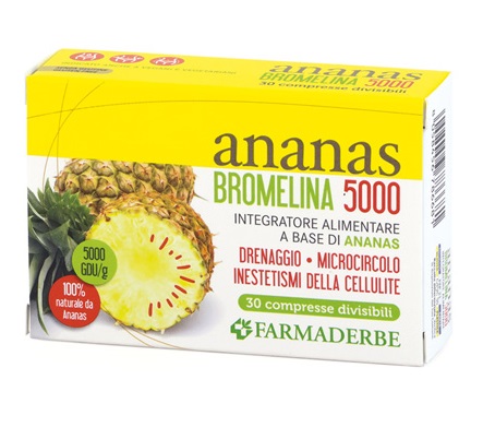 ANANAS BROMELINA 5000 30 COMPRESSE - Fontenova srl