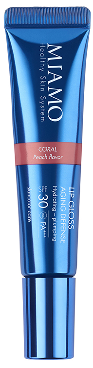 MIAMO SKINCOLOR CARE LIP GLOSS AGING DEFENSE SPF 30+ CORAL PEACH FLAVOR 15 ML - Fontenova srl