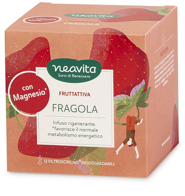 NEAVITA FRUTTATTIVA FRAGOLA E MAGNESIO 12 FILTRI 2,8 G - Fontenova srl