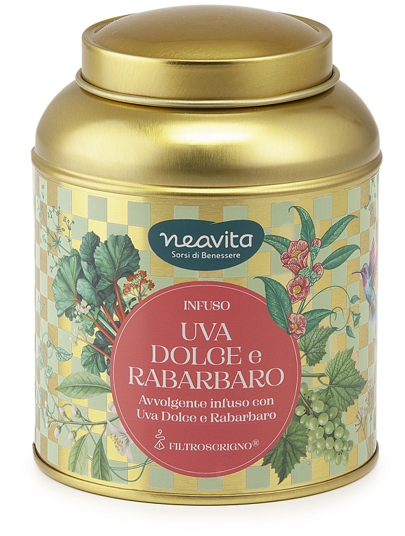 NEAVITA INFUSO UVE DOLCI E RABARBARO 12 FILTROSCRIGNO IN CADDY INFUSI DI PRIMAVERA 12 FILTRI X 3,5 G - Fontenova srl
