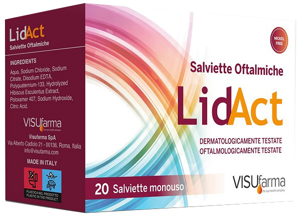 LIDACT SALVIETTE OFTALMICHE PERIOCULARI MONOUSO 20 PEZZI - Fontenova srl