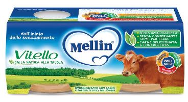 MELLIN OMOGENEIZZATO VITELLO 2 X 120 G - Fontenova srl