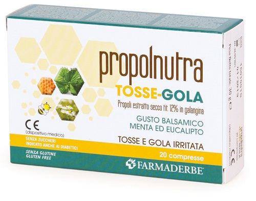 PROPOLNUTRA TOSSE GOLA 20 COMPRESSE MASTICABILI - Fontenova srl