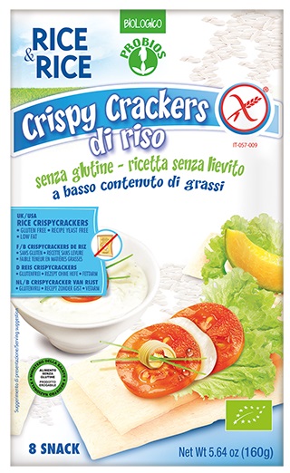 RICE&RICE CRISPY CRACKERS 100% RISO 160 G SENZA LIEVITO - Fontenova srl
