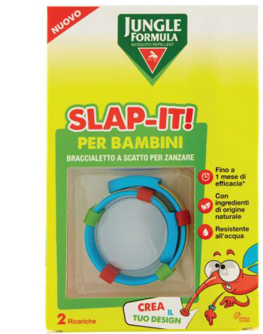 JUNGLE FORMULA SLAP-IT BRACCIALETTO ANTI-ZANZARE PER BAMBINI+ 2 RICARICHE - Fontenova srl
