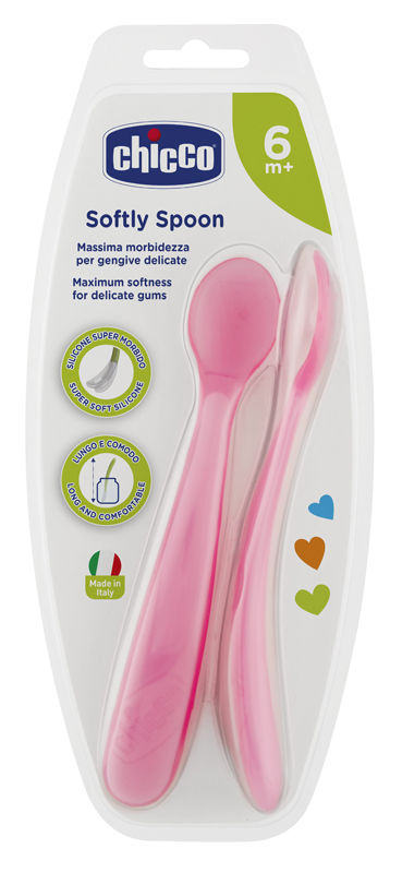 CHICCO CUCCHIAIO SILICONE FEMMINILE BI PACK 6M+ - Fontenova srl