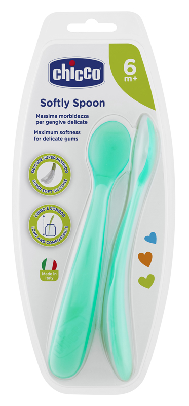 CHICCO CUCCHIAIO SILICONE MASCHILE BI PACK 6M+ - Fontenova srl