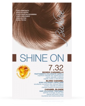 BIONIKE SHINE ON TRATTAMENTO COLORANTE CAPELLI BIONDO CARAMELLO 7.32 - Fontenova srl