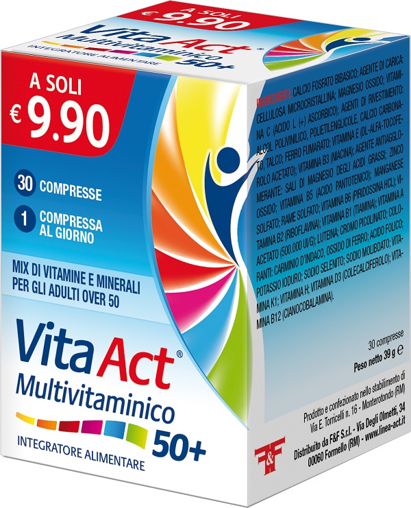 VITA ACT MULTIVITAMINICO 50+ 30 COMPRESSE - Fontenova srl