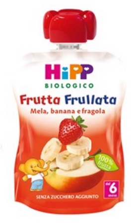 HIPP BIO FRUTTA FRULLATA MELA BANANA FRAGOLA 90 G - Fontenova srl