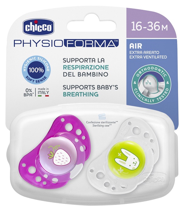 CHICCO SUCCHIETTO AIR GIRL IN SILICONE 16-36 MESI 2 PEZZI - Fontenova srl