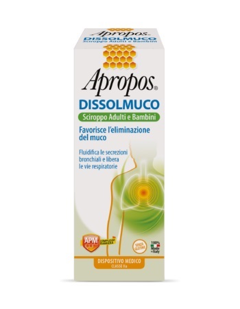APROPOS DISSOLMUCO SCIROPPO ADULTI E BAMBINI 230 G - Fontenova srl