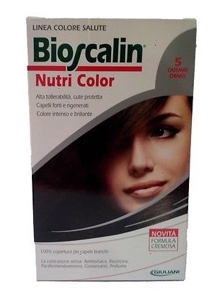 BIOSCALIN NUTRI COLOR 5 CASTANO CHIARO SINCROB 124 ML - Fontenova srl