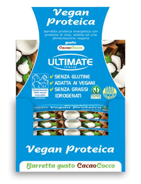 BARRETTA VEGAN PROTEICA CACAO/COCCO 24 PEZZI - Fontenova srl