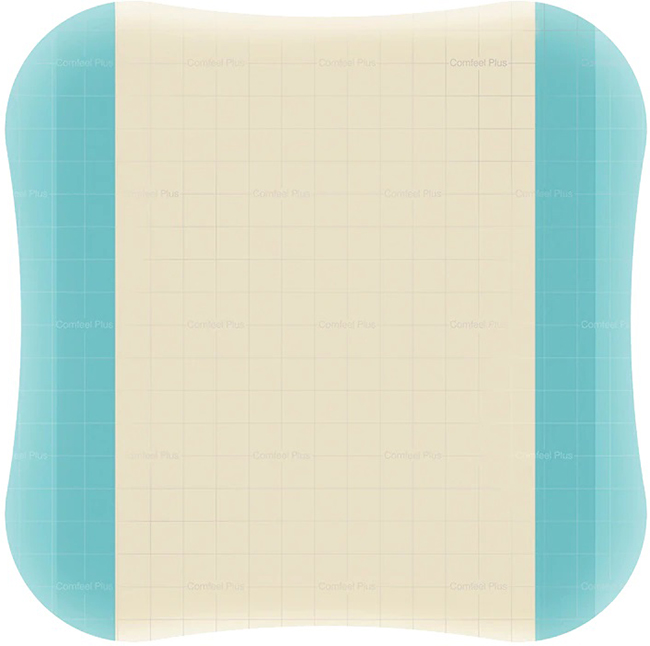 MEDICAZIONE SPECIALE ATTIVA CON IDROCOLLOIDE CON BORDI SMUSSATI COMFEEL PLUS 10X10 CM 10 PEZZI - Fontenova srl