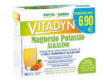 VITADYN MAGNESIO POTASSIO ALKALINO SENZA ZUCCHERO 10 BUSTINE - Fontenova srl