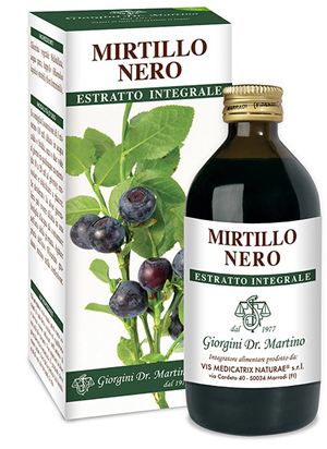 MIRTILLO NERO ESTRATTO INTEGRALE 200 ML - Fontenova srl