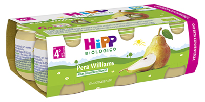 HIPP BIO OMOGENEIZZATO PERA WILLIAMS 6X80 G - Fontenova srl
