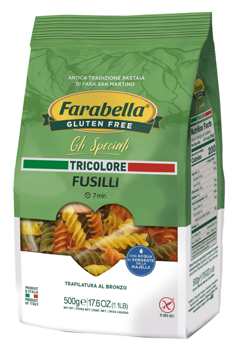FARABELLA FUSILLI TRICOLORE 500 G - Fontenova srl