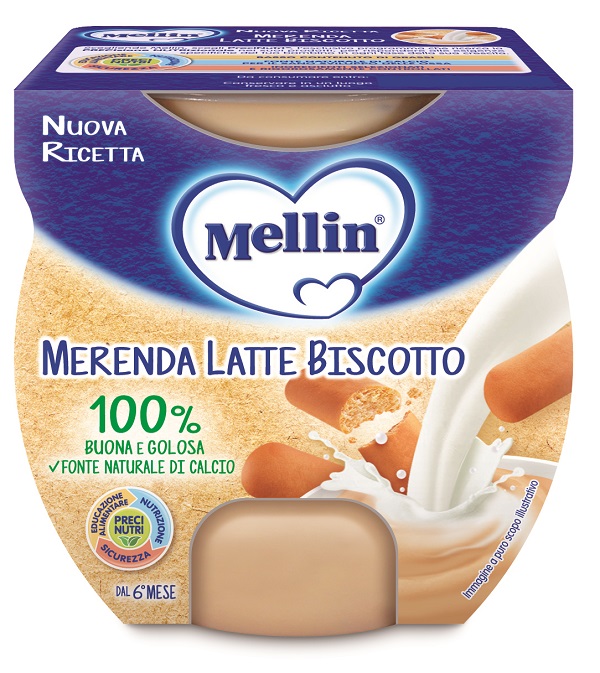 MELLIN MERENDA LATTE BISCOTTO 2 X 100 G - Fontenova srl