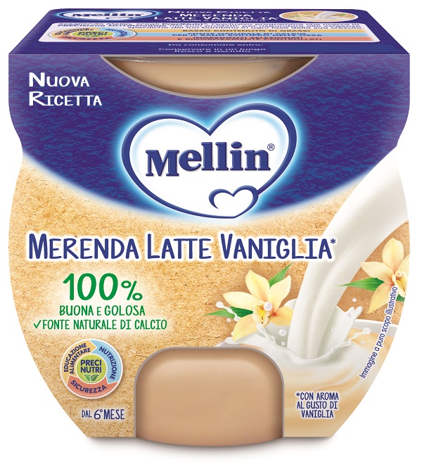 MELLIN MERENDA LATTE VANIGLIA 2 X 100 G - Fontenova srl